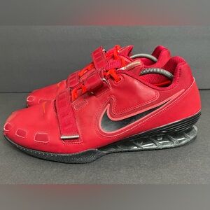 Nike Romaleos 2 Red Black Weightlifting Shoes 476927-606 Mens 14 SAMPLE RARE